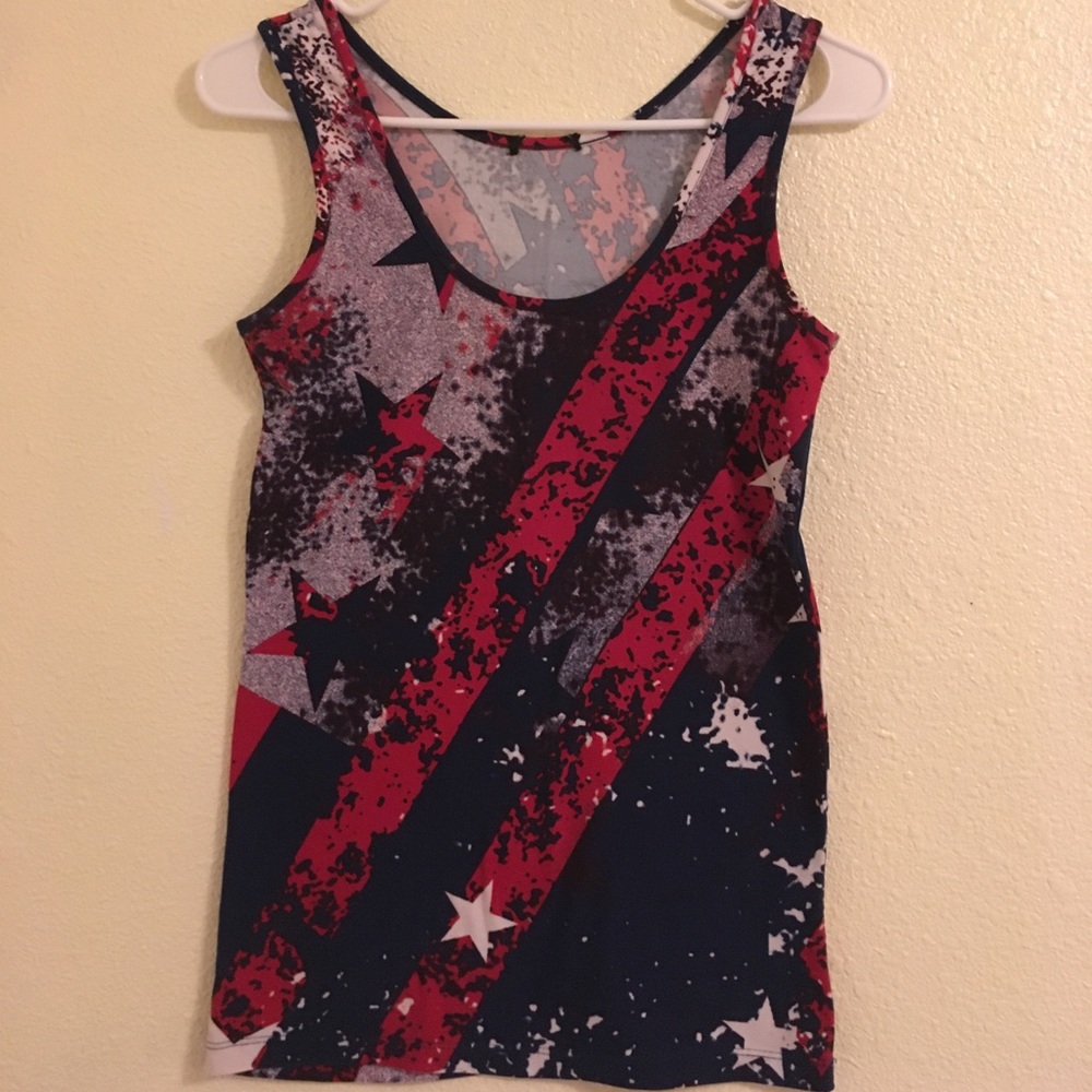 Soft American Flag Tank Top